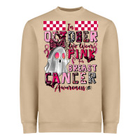 Mushroom pink ghost breast cancer awareness Heavyweight Sweatshirt - LillyAllenDesigns