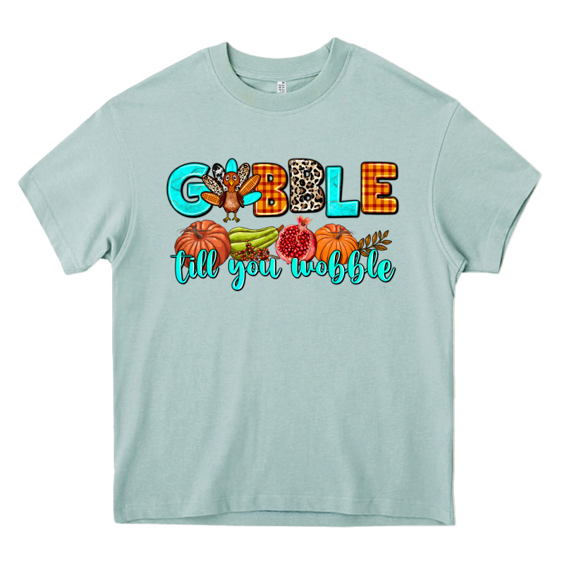 Gobble Till You Wobble Heavy Core Tee by AdoDesignShop | Teevron