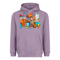 Lavender Basketball coffee cups Heavyweight Hoodie - HowdyJamesFarm
