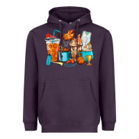 Plum Basketball coffee cups Heavyweight Hoodie - HowdyJamesFarm