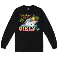 Black oh ship it's a girls trip Long Sleeve Tee - LillyAllenDesigns