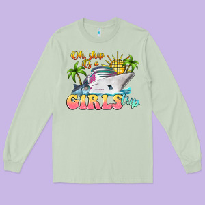 Oh Ship It's A Girls Trip Long Sleeve Tee Designed By Lillyallendesigns