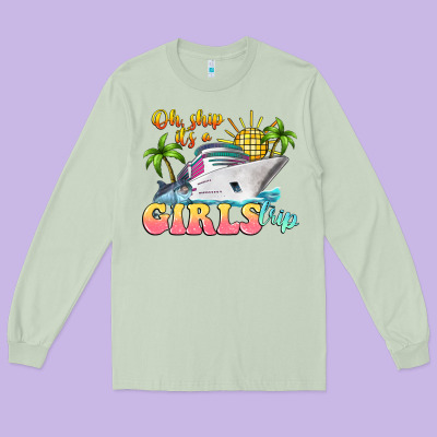Oh Ship It's A Girls Trip Long Sleeve Tee Designed By Lillyallendesigns