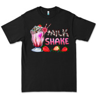 Black milkshake with strawberry Premium Tee - AdoDesignShop