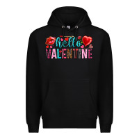Black Hello Valentine Premium Hoodie - HowdyJamesFarm