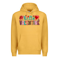 Mustard Hello Valentine Premium Hoodie - HowdyJamesFarm