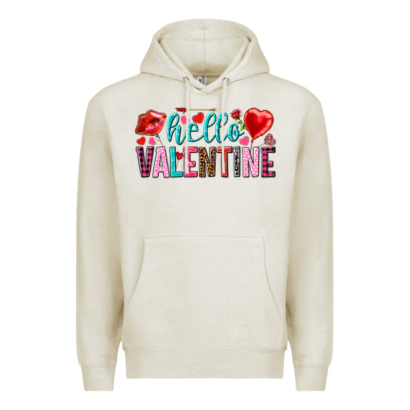 Hello Valentine Premium Hoodie by HowdyJamesFarm | Teevron