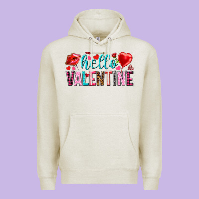 Hello Valentine Premium Hoodie Designed By Howdyjamesfarm