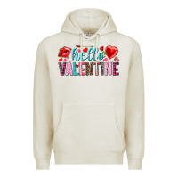 Oatmeal Heather Hello Valentine Premium Hoodie - HowdyJamesFarm