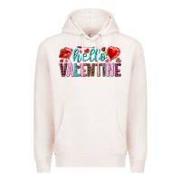 Pale Pink Hello Valentine Premium Hoodie - HowdyJamesFarm