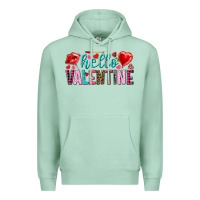 Seafoam Hello Valentine Premium Hoodie - HowdyJamesFarm