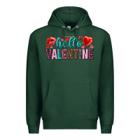 Sports Green Hello Valentine Premium Hoodie - HowdyJamesFarm