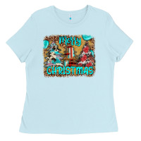 Baby Blue merry christmas Ladies Tee - JahusDesignShop