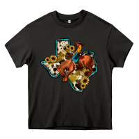 Asphalt rodeo sunflower texas map Heavy Core Tee - JahusDesignShop