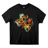 Black rodeo sunflower texas map Heavy Core Tee - JahusDesignShop