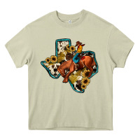 Mossy rodeo sunflower texas map Heavy Core Tee - JahusDesignShop