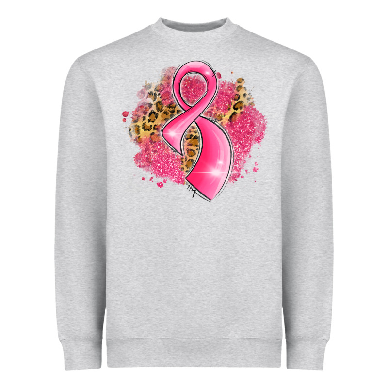 Breast Cancer Awareness Ribbon With Glitter Pink L Heavyweight Sweatshirt by LillyAllenDesigns | Teevron