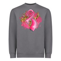 Storm breast cancer awareness ribbon with glitter pink l Heavyweight Sweatshirt - LillyAllenDesigns