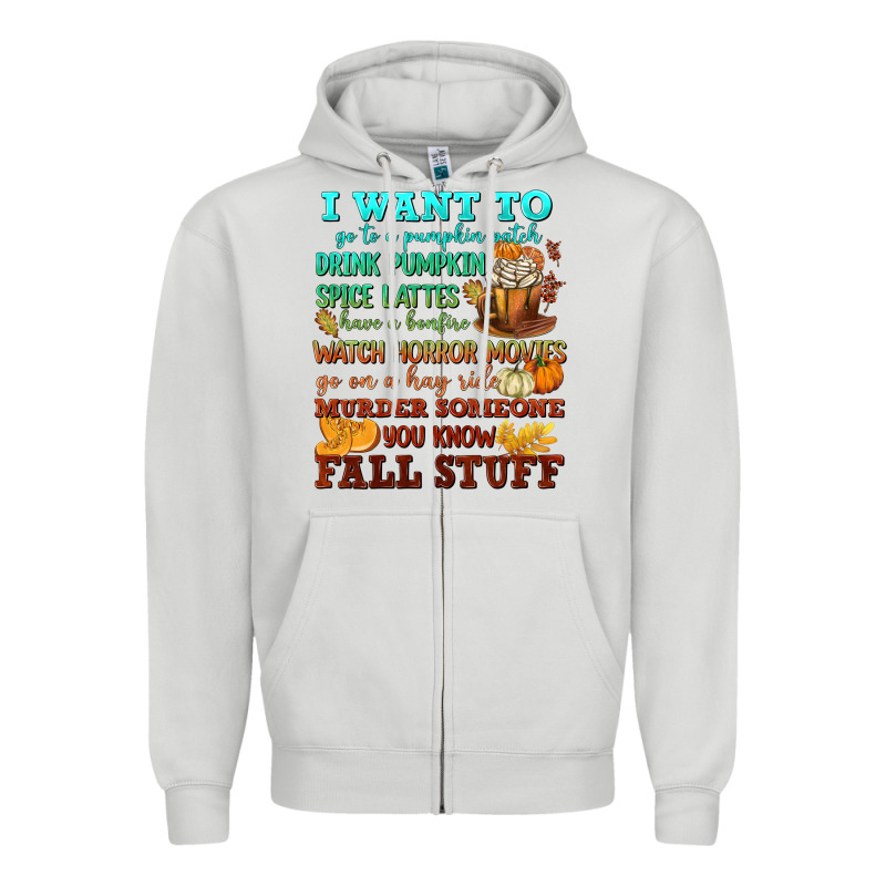 I Want To Fall Stuff Zipper Hoodie by NancyCooperArtShop | Teevron