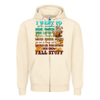 Sandshell I want to Fall stuff Zipper Hoodie - NancyCooperArtShop