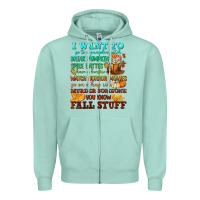 Seafoam I want to Fall stuff Zipper Hoodie - NancyCooperArtShop