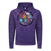Cloud Purple school nurse Vintage Hoodie - MaliasSmallBusiness