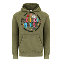 Vintage Olive school nurse Vintage Hoodie - MaliasSmallBusiness