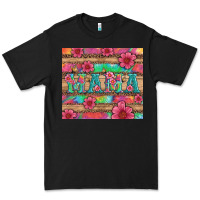 Black mama with tie dye and flowers Premium Tee - Artiststas