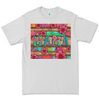 Dove Grey mama with tie dye and flowers Premium Tee - Artiststas