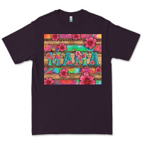 Plum mama with tie dye and flowers Premium Tee - Artiststas