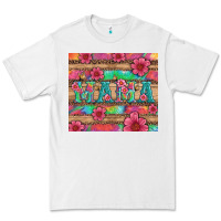 White mama with tie dye and flowers Premium Tee - Artiststas