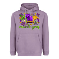 Lavender Mardi Gras with jester hat Heavyweight Hoodie - HowdyJamesFarm