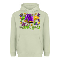 Matcha Mardi Gras with jester hat Heavyweight Hoodie - HowdyJamesFarm