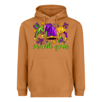 Mardi Gras With Jester Hat Heavyweight Hoodie | Teevron