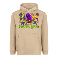 Mushroom Mardi Gras with jester hat Heavyweight Hoodie - HowdyJamesFarm