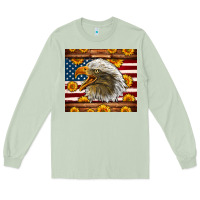 Matcha American Flag Eagle Tumbler Long Sleeve Tee - LillyAllenDesigns