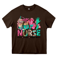Chocolate Brown nurse coffee scrubs rubber gloves Heavy Core Tee - Jasminsmagicworld