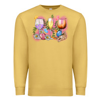 Antique Gold Easter wine glasses  Easter Day Premium Sweatshirt - CowGirlArtShop