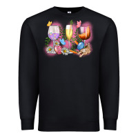 Easter Wine Glasses  Easter Day Premium Sweatshirt | Teevron