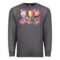 Charcoal Heather Easter wine glasses  Easter Day Premium Sweatshirt - CowGirlArtShop