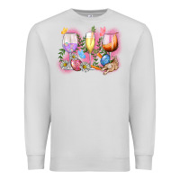 Dove Grey Easter wine glasses  Easter Day Premium Sweatshirt - CowGirlArtShop