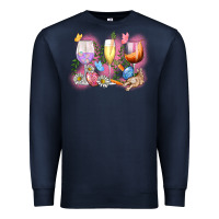 Navy Easter wine glasses  Easter Day Premium Sweatshirt - CowGirlArtShop