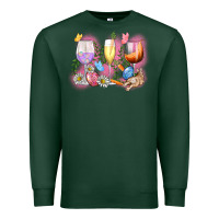Sports Green Easter wine glasses  Easter Day Premium Sweatshirt - CowGirlArtShop