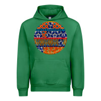 Emerald african fabric pattern round earrings Urban Hoodie - BundleAndBundleShop
