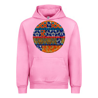 Fuchsia Pink african fabric pattern round earrings Urban Hoodie - BundleAndBundleShop