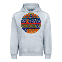 Heather Grey african fabric pattern round earrings Urban Hoodie - BundleAndBundleShop