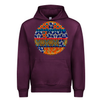 Mauve Wine african fabric pattern round earrings Urban Hoodie - BundleAndBundleShop