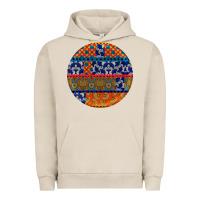 Pigment French Oak african fabric pattern round earrings Urban Hoodie - BundleAndBundleShop