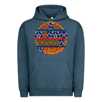 Pigment Midnight Navy african fabric pattern round earrings Urban Hoodie - BundleAndBundleShop
