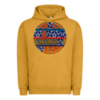 Pigment Peanut Butter african fabric pattern round earrings Urban Hoodie - BundleAndBundleShop
